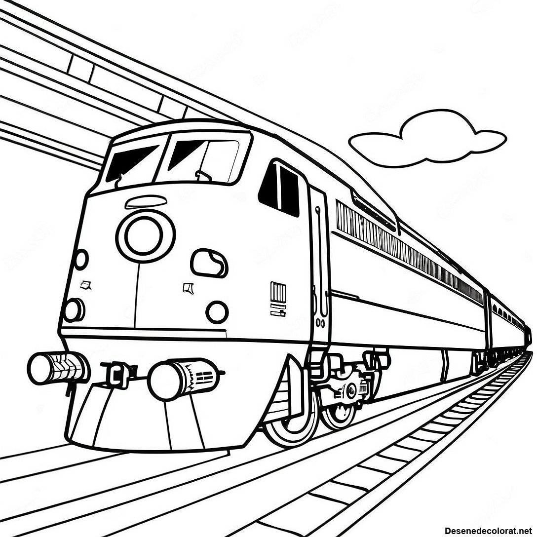 Desen De Colorat Cu Trenul Amtrak Vintage 106927 44202
