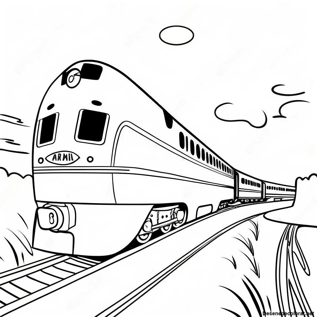 Desen De Colorat Cu Trenul Amtrak Vintage 106927 44203