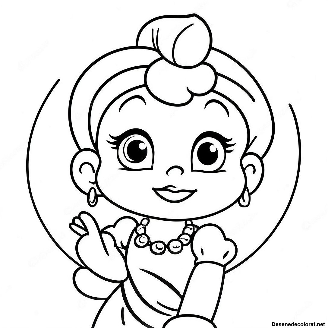 Pagina de colorat Pagina De Colorat Betty Boop Vintage imprimabilă gratuit din colecția Emisiuni TV pentru copii — desen contur alb-negru pentru copii și adulți.