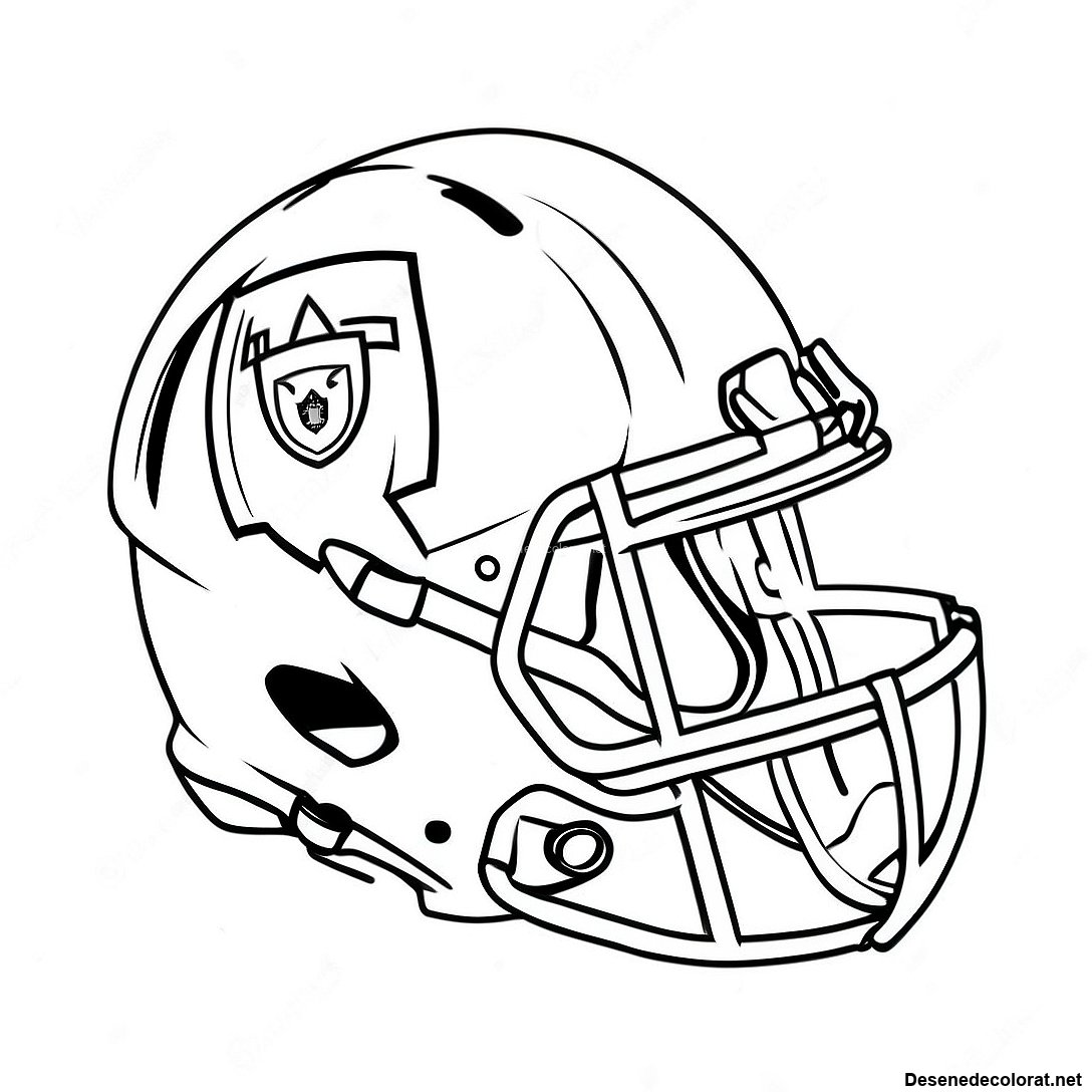 Pagina de colorat Pagini De Colorat Cu Cască Nfl Realistă imprimabilă gratuit din colecția Sporturi — desen contur alb-negru pentru copii și adulți.