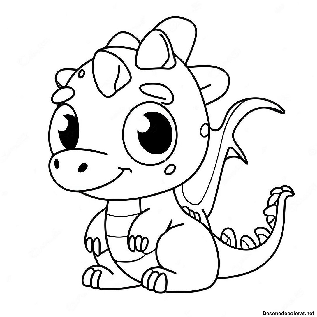 Pagini De Colorat Cu Dragonul De Gheata Dragut Cu Ochi Mari 100984 39459