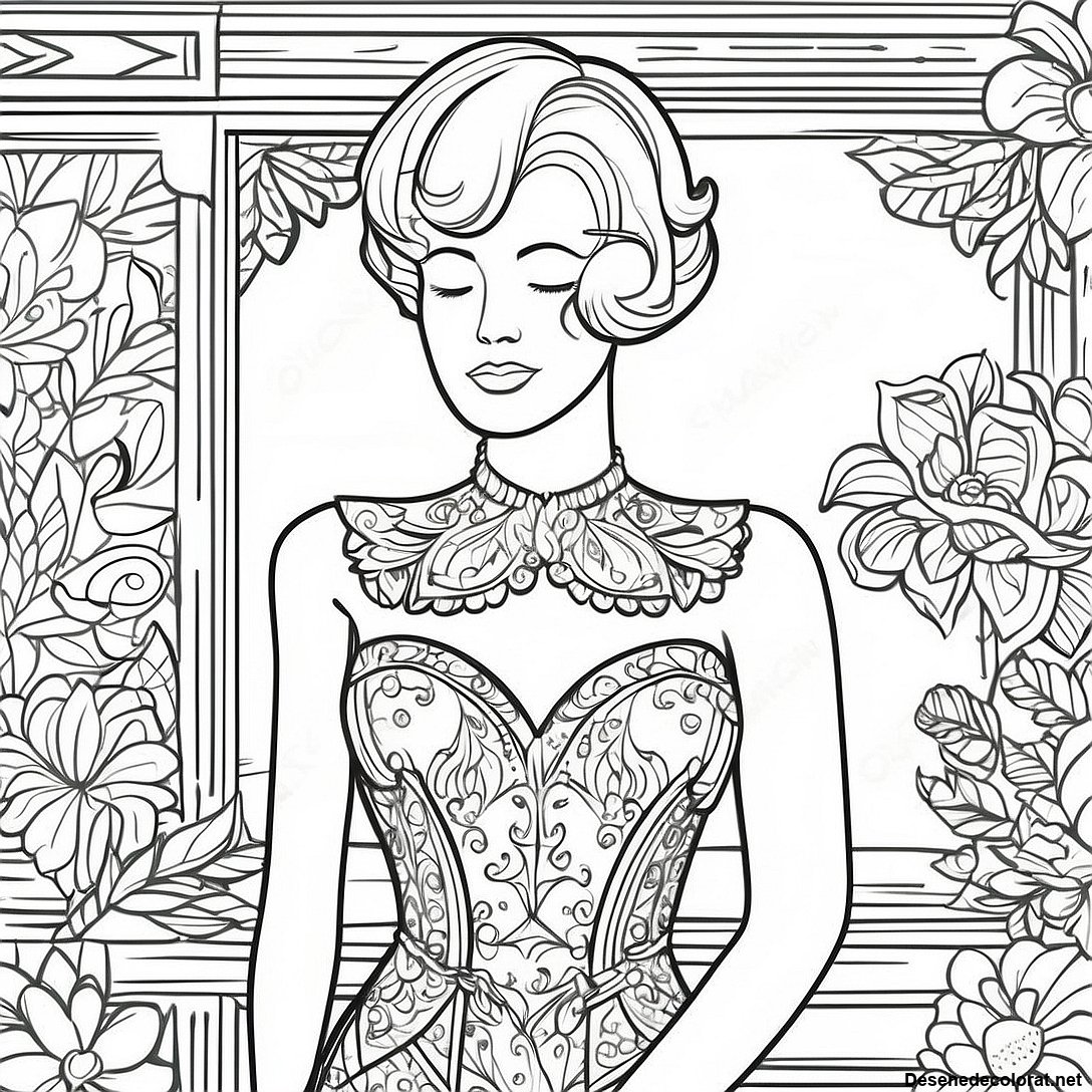 Pagini De Colorat Cu Manechin Vintage 131156 63963