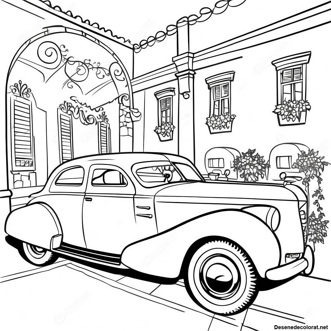 Pagina de colorat Pagini De Colorat Vintage imprimabilă gratuit din colecția Diverse — desen contur alb-negru pentru copii și adulți.
