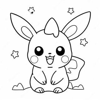 Pagini De Colorat Cu Pikachu Dragut Cu Coarne De Ren 100143-38802