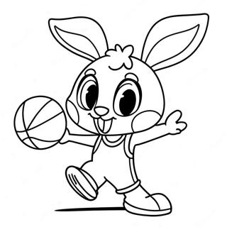 Pagina De Colorat Cu Lola Bunny Jucand Baschet Desene De Colorat