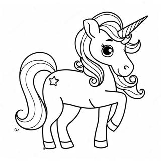 Pagini De Colorat Cu Un Unicorn Magic Stralucitor 100522-39089
