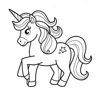 Pagini De Colorat Cu Un Unicorn Magic Stralucitor 100522-39090