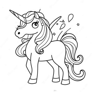 Pagini De Colorat Cu Un Unicorn Magic Stralucitor 100522-39091