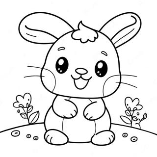 Pagini De Colorat Cu Iepuri Kawaii Fermecatori 100575-39139