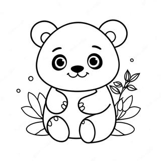 Pagini De Colorat Cu Panda Kawaii Dulci 100576-39144