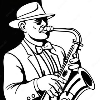 Saxofonist De Jazz Pagina De Colorat 101163-39590