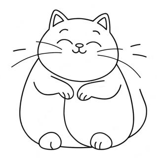 Pagini De Colorat Cu Pisica Grasa Somnoroasa 101216-39634