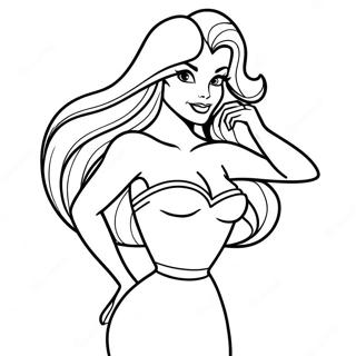 Pagini De Colorat Cu Jessica Rabbit In Poza Glamorous 101241-39649