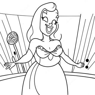 Pagini De Colorat Cu Jessica Rabbit Cantand Pe Scena 101242-39653