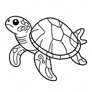 Pagini De Colorat Broasca Testoasa Marina Fericita Inotand 101294 39806