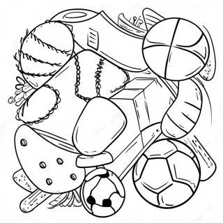 Pagina De Colorat Cu Activitati Sportive Palpitante K 12 101525-39991