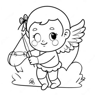 Pagini De Colorat Cu Cupidon Fermecator Cu Arcul 10156-389