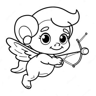 Pagini De Colorat Cu Cupidon Fermecator Cu Arcul 10156-391