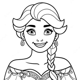 Frozen 2 Elsa Părul Lăsat Desene De Colorat