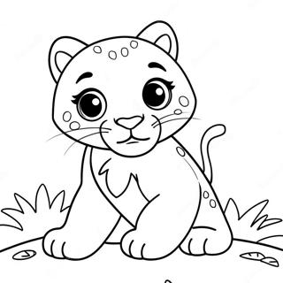 Pagini De Colorat Cu Pui De Pantera Jucaus 101781-40184