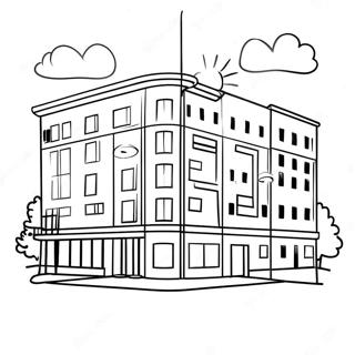 Pagina De Colorat Cladire Spital Colorata 101809 40211