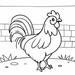 Pagina De Colorat Cocos Colorat In Curtea Fermei 101857-40239