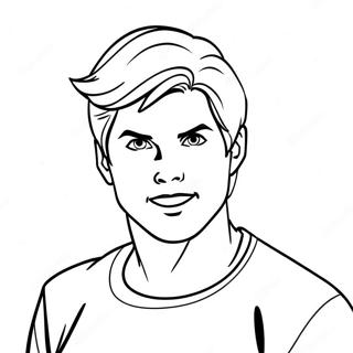 Pagina De Colorat Cu Ken Cu Minge De Foc 102245 40545