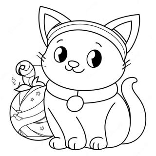 Pagini De Colorat Cu Pisici Festive De Craciun 102373 40642