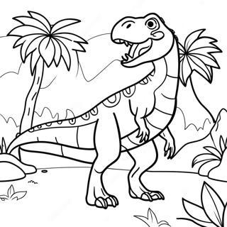Pagina De Colorat Indoraptor In Jungla 102607-40822