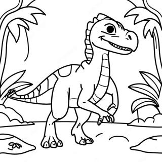 Pagina De Colorat Indoraptor In Jungla 102607-40823