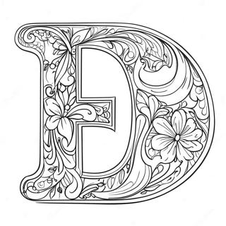 Pagini De Colorat Cu Litera D Eleganta 102761-40949