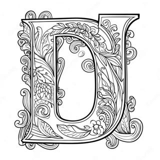 Pagini De Colorat Cu Litera D Eleganta 102761-40951