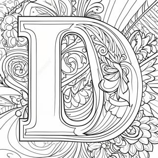 Pagini De Colorat Cu Litera D Eleganta 102761-40952