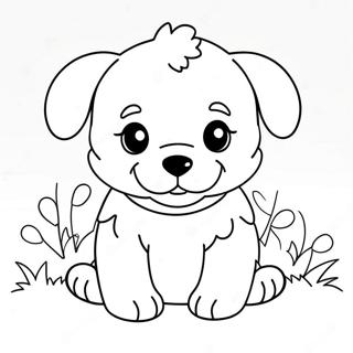 Pagini De Colorat Cu Un Catel Pufos Dragut 102862-41020