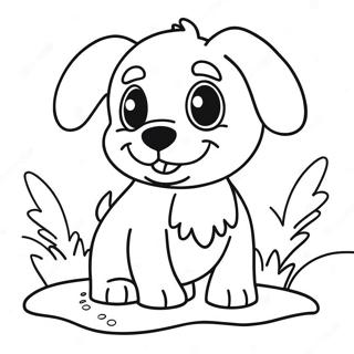 Pagini De Colorat Cu Un Catel Mic Si Energic 102865-41029