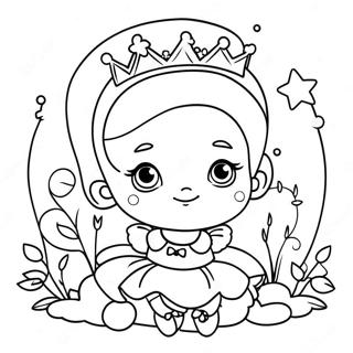 Prințesa Drăguță Bebeluș Pagini de colorat