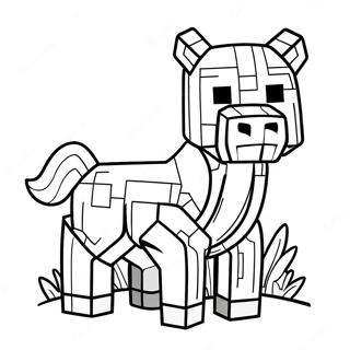 Animal Minecraft Desene De Colorat