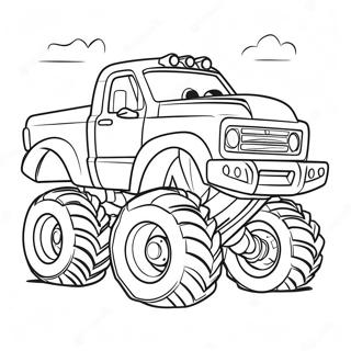 Pagini De Colorat Cu Camion Monstru Urias Zdrobind Vehicule Mai Mici 10322 2179