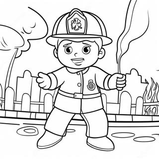 Pagina De Colorat Cu Sam Pompierul In Actiune 103300 41360
