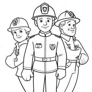 Pagina De Colorat Cu Sam Pompierul Si Prietenii 103303 41371