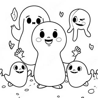 Pagini De Colorat Cu Regele Boo Inconjurat De Fantome 103404 41448