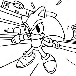 Pagini De Colorat Cu Scena Plina De Actiune Sonic X 103482 41506