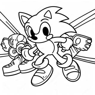 Pagini De Colorat Cu Scena Plina De Actiune Sonic X 103482 41507