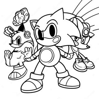 Pagini De Colorat Cu Scena Plina De Actiune Sonic X 103482 41508