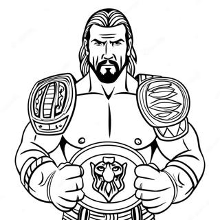 Pagini De Colorat Triple H Tinand Doua Centuri 103507 41527