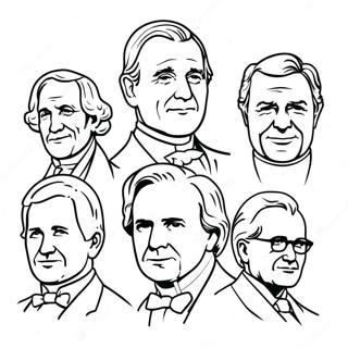 Pagina De Colorat Presedintii Americani Celebri 103712-41686