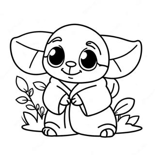 Pagini De Colorat Cu Stitch Dragut Si Baby Yoda 103788-41738