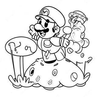 Pagina De Colorat Super Mario In Aventura De Aniversare 103894 41826