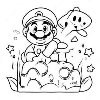Pagina De Colorat Super Mario In Aventura De Aniversare 103894 41827