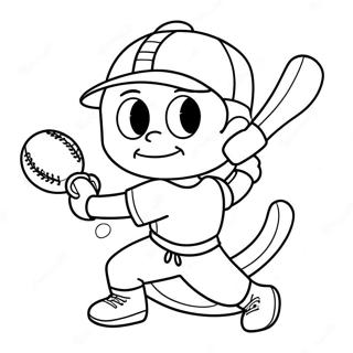 Pagina De Colorat Jax Jucand Sporturi 103920-41846